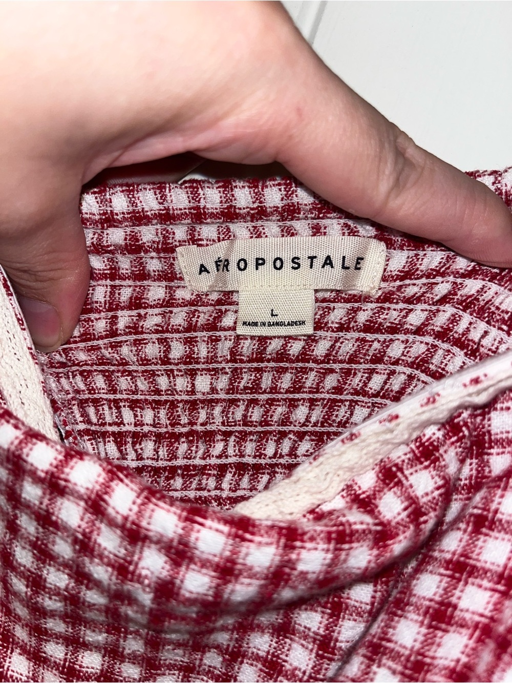 AEROPOSTALE- Red gingham mini dress - Picture 7 of 8